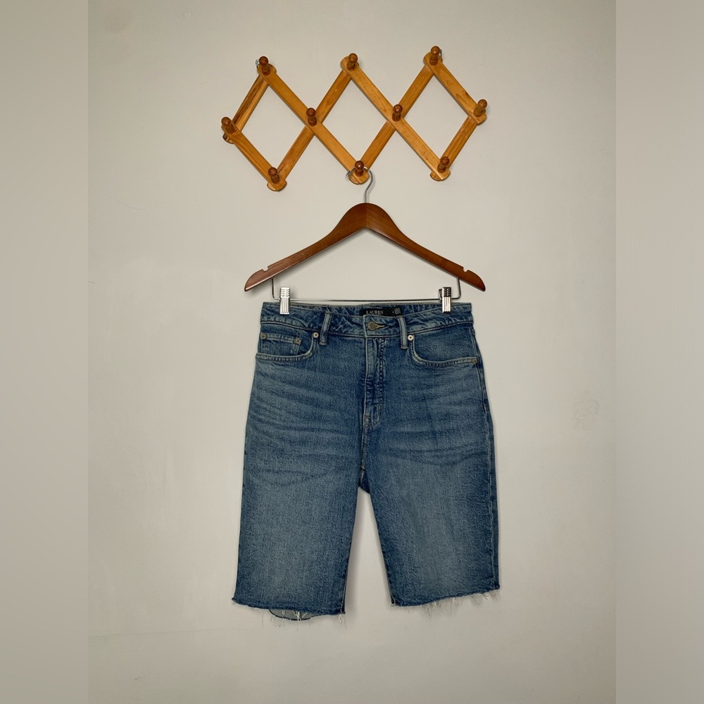 Women’s Lauren Ralph Lauren Medium Wash Denim Cutoff Blue Jean Shorts SZ 6